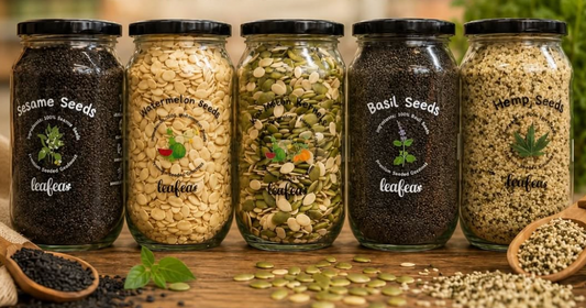 Five Seeds. One Complete Nutrition Upgrade. The Leafea 5-Pack Jar Bundle, Explained.